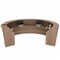 Linea Italia Reception Desk 107 in D X 46 in H, 11.8 ft W X Thermofused Laminate, Walnut ZUI298 - alternate 5
